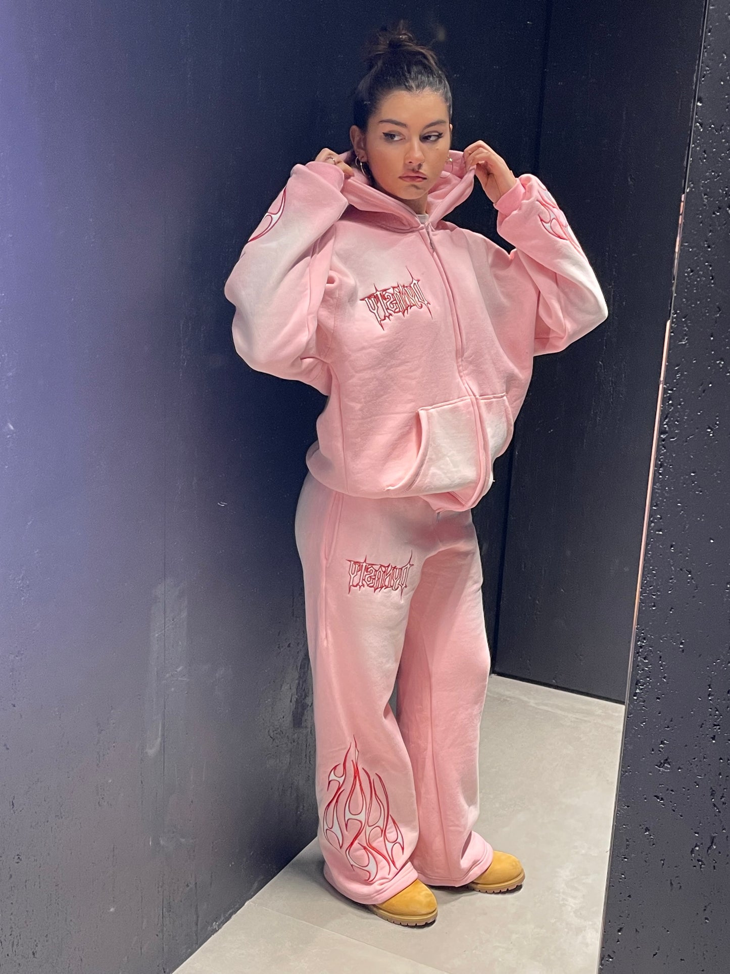 Tribal Flame Jogger Pink Red | Unisex