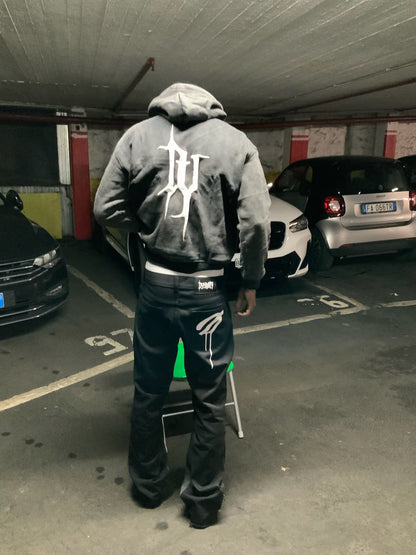 Dynasty Noir Flared Denim | Unisex