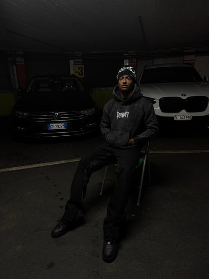 Dirty Dye Hoodie Washed Black | Unisex