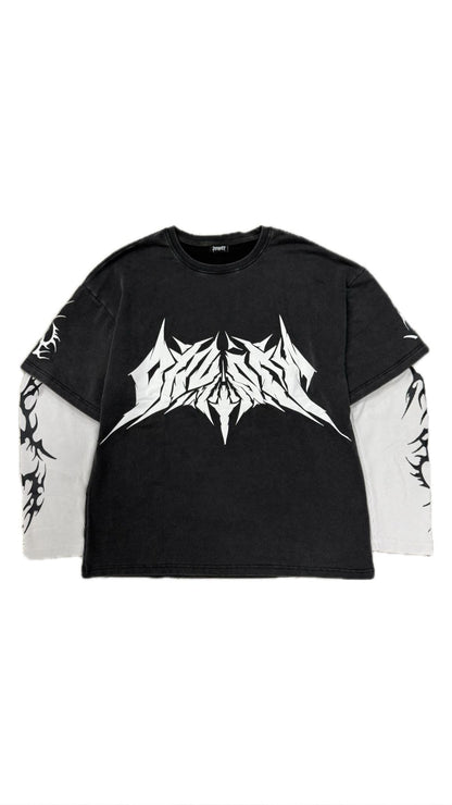 Tribal Frost Longsleeve Washed Black | Unisex