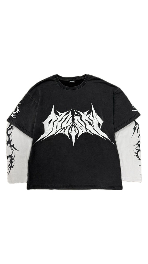 Tribal Frost Longsleeve Washed Black | Unisex