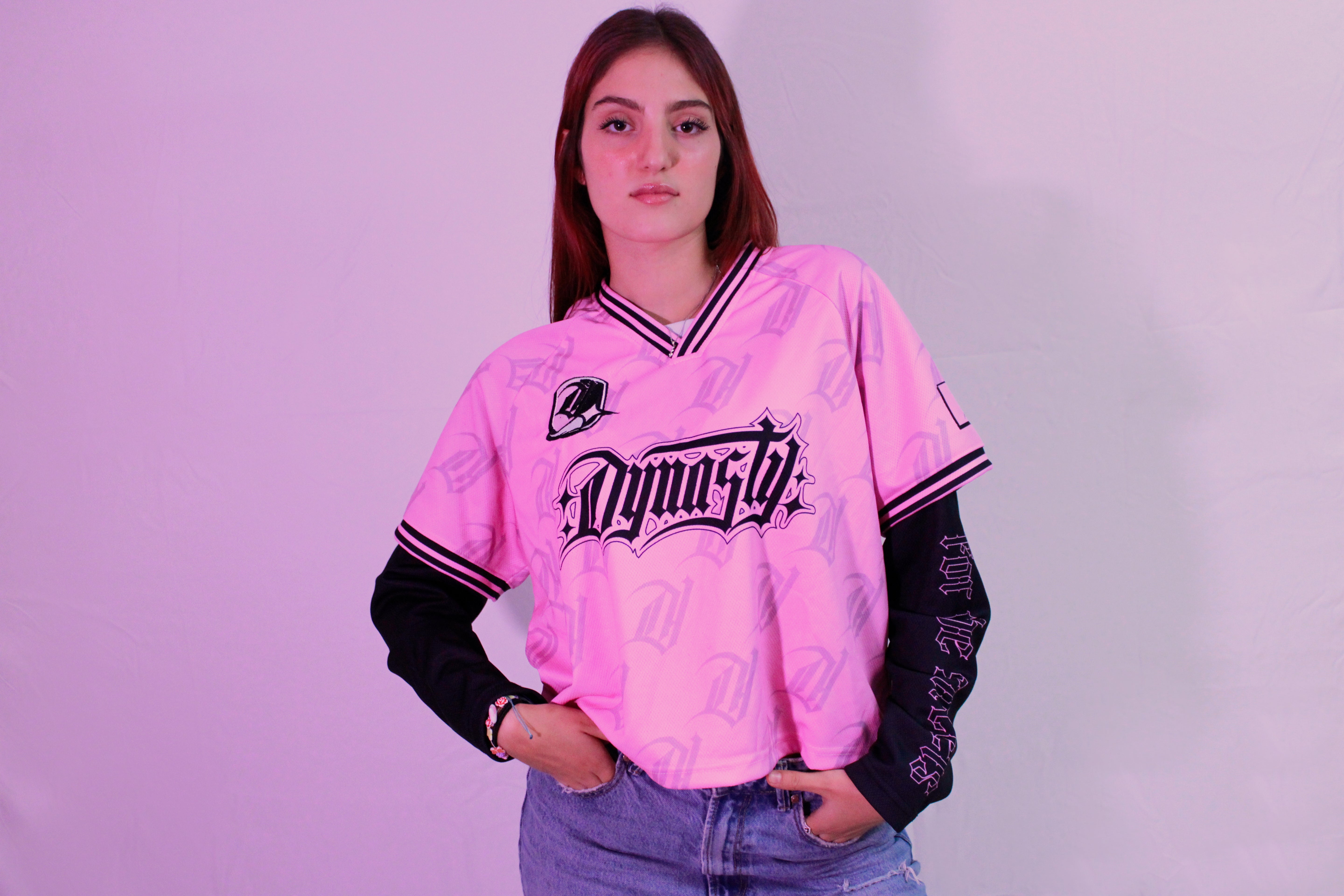 FOOTBALL LONGSLEEVE JERSEY PINK