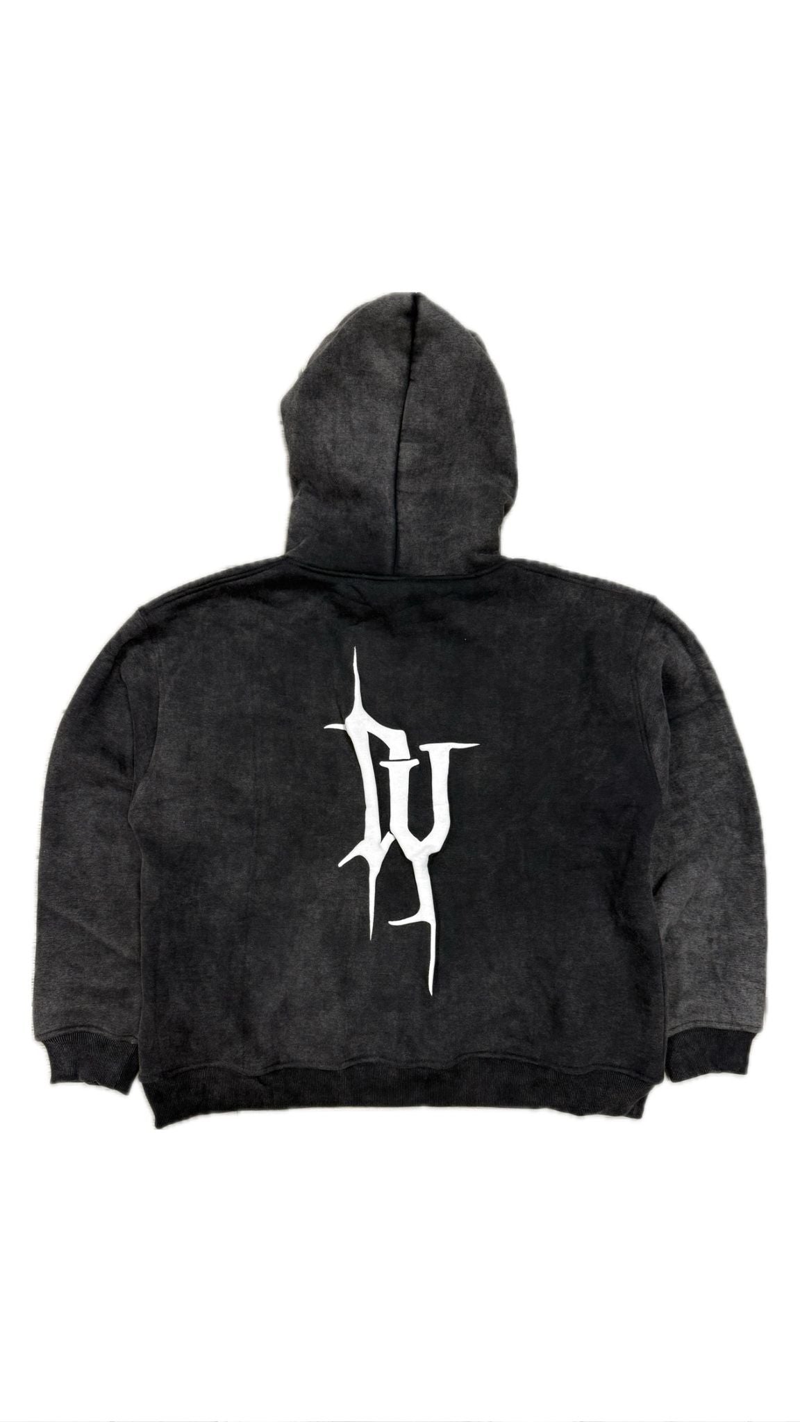 Dirty Dye Hoodie Washed Black | Unisex