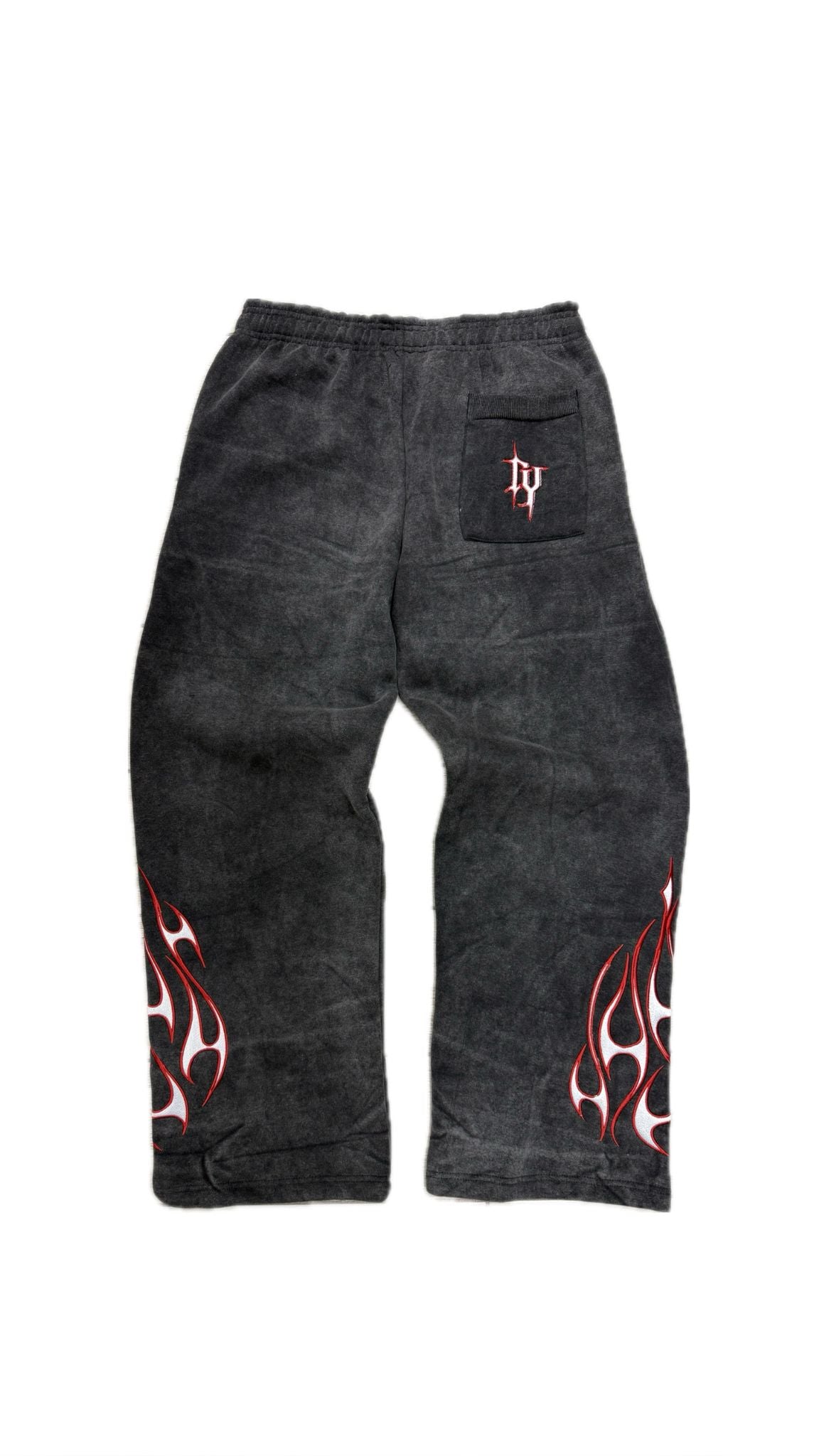 Tribal Flame Jogger Black Red | Unisex