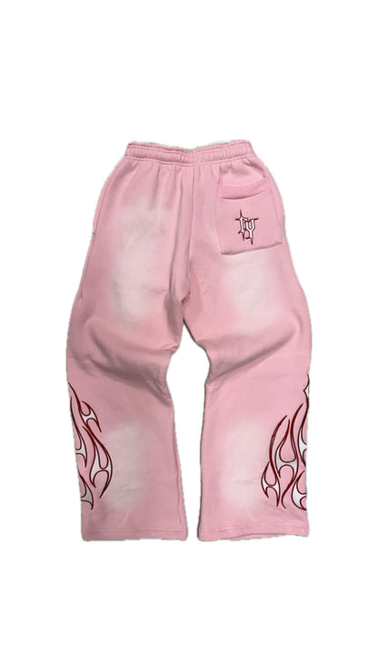 Tribal Flame Jogger Pink Red | Unisex